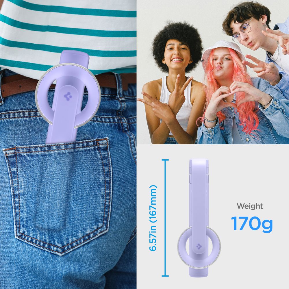 SPIGEN S571W MAGSAFE BÂTON DE SELFIE BLUETOOTH TRÉPIED LAVANDE