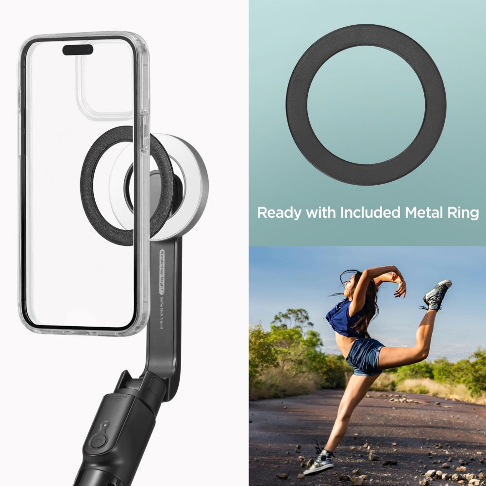 SPIGEN S580W MAGSAFE BÂTON DE SELFIE BLUETOOTH LONG TRIPODE NOIR