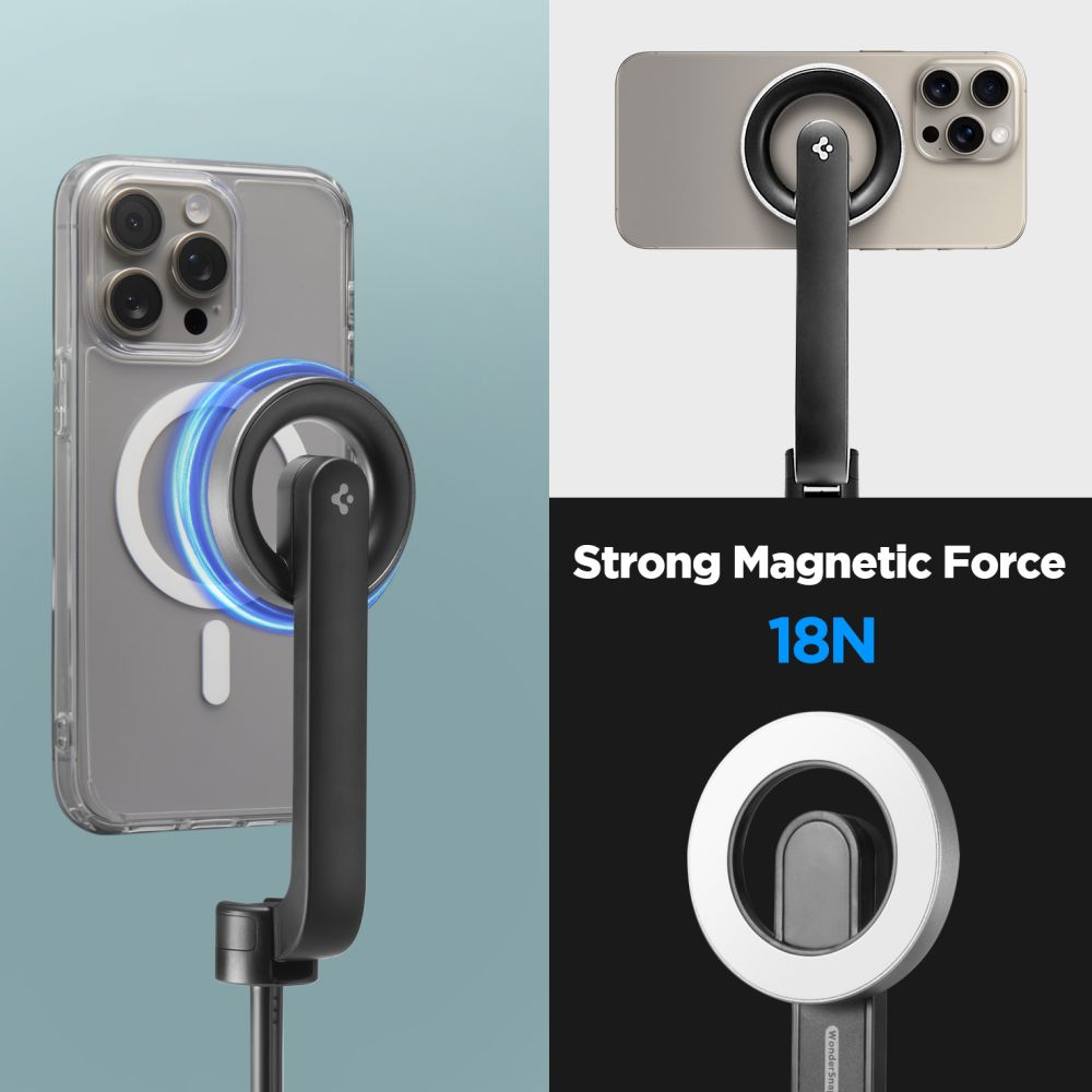 SPIGEN S580W MAGSAFE BÂTON DE SELFIE BLUETOOTH LONG TRIPODE NOIR