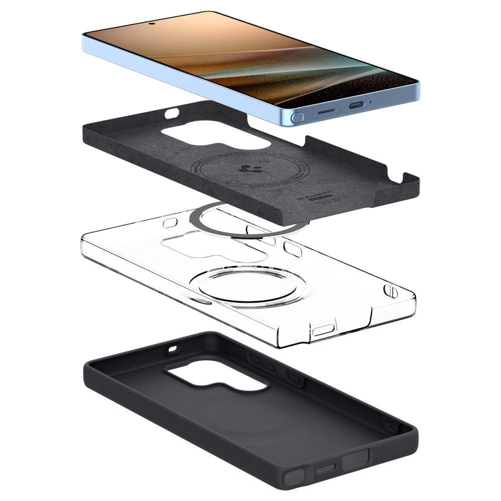 COQUE SPIGEN SILICONE FIT MAG MAGSAFE GALAXY S25 ULTRA NOIRE