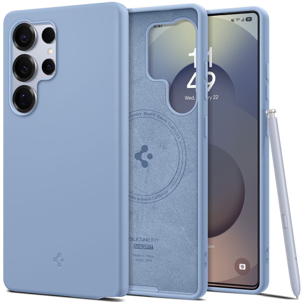 COQUE SPIGEN SILICONE FIT MAG MAGSAFE GALAXY S25 ULTRA BLEU SAPPHIRE