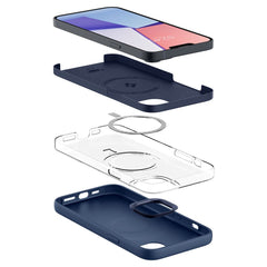 COQUE SPIGEN SILICONE FIT MAG MAGSAFE IPHONE 14 PLUS BLEU MARINE