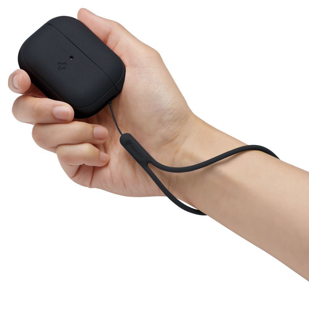 Housse Spigen Silicone Fit Strap pour Apple AirPods Pro 1 / 2 noire