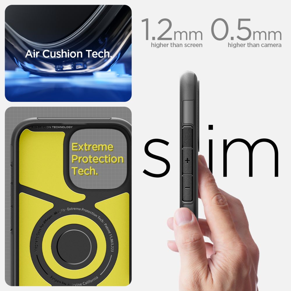 COQUE SPIGEN SLIM ARMOR MAG MAGSAFE IPHONE 16 NOIRE