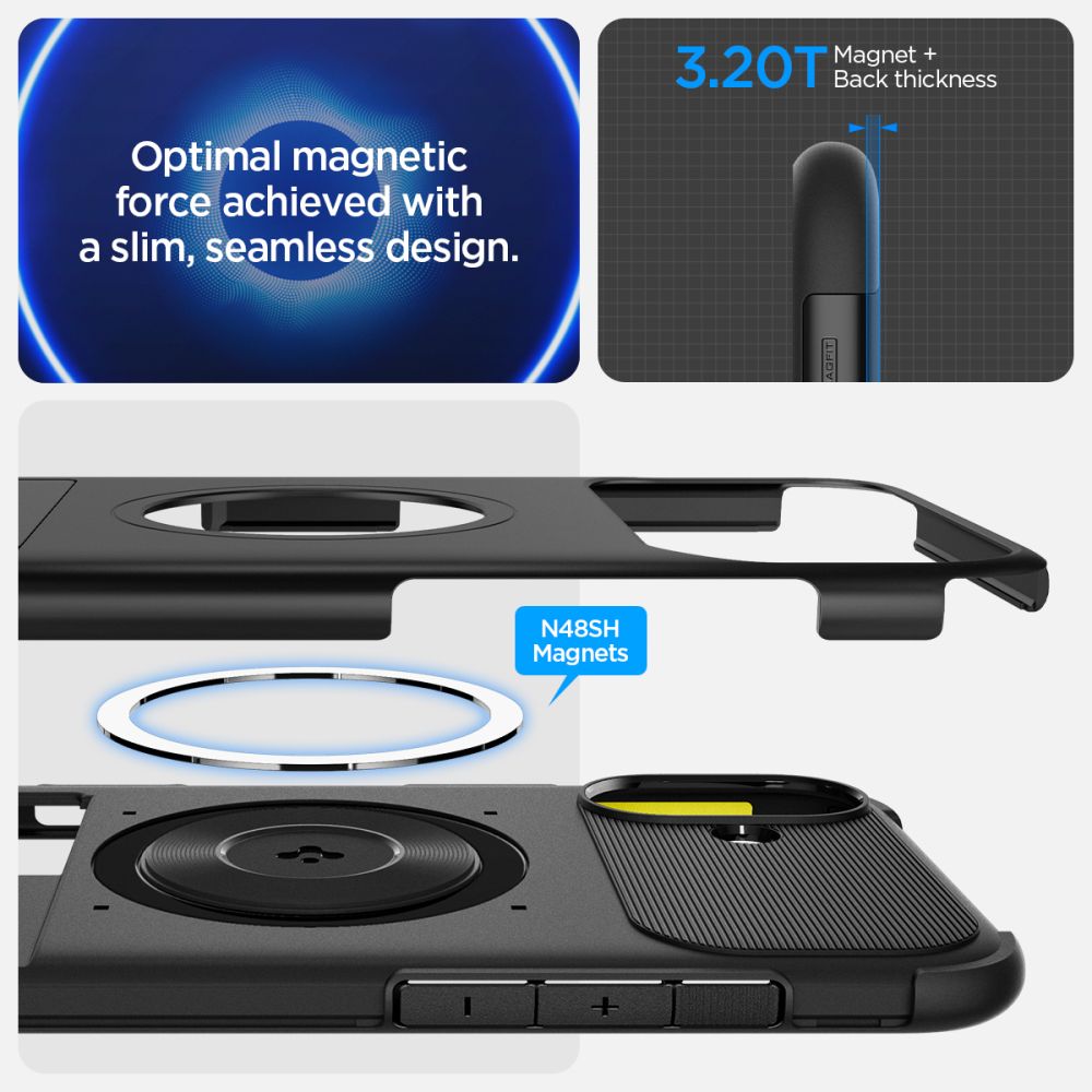 COQUE SPIGEN SLIM ARMOR MAG MAGSAFE IPHONE 16 NOIRE
