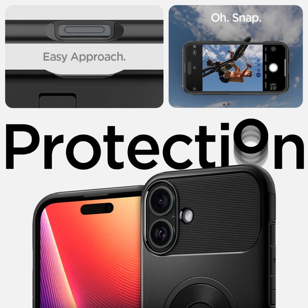 COQUE SPIGEN SLIM ARMOR MAG MAGSAFE IPHONE 16 NOIRE