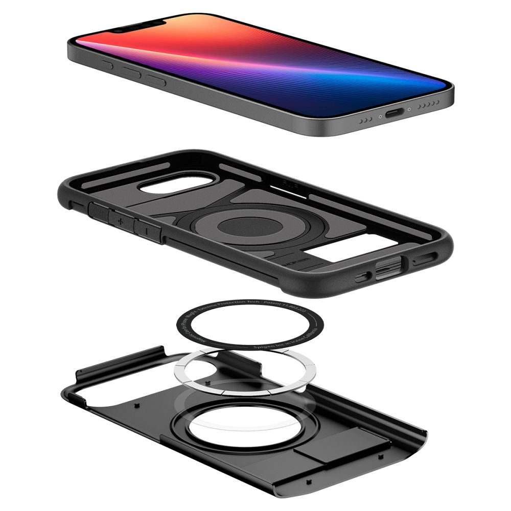 COQUE SPIGEN SLIM ARMOR MAG MAGSAFE IPHONE 16E NOIRE