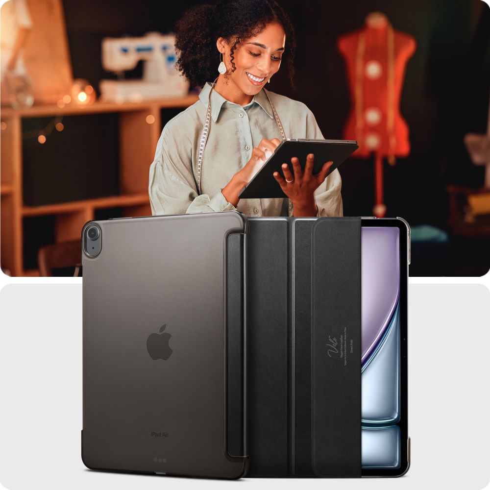 COUVERTURE / ÉTUI POUR IPAD AIR 13 2024 SPIGEN SMART FOLD NOIR