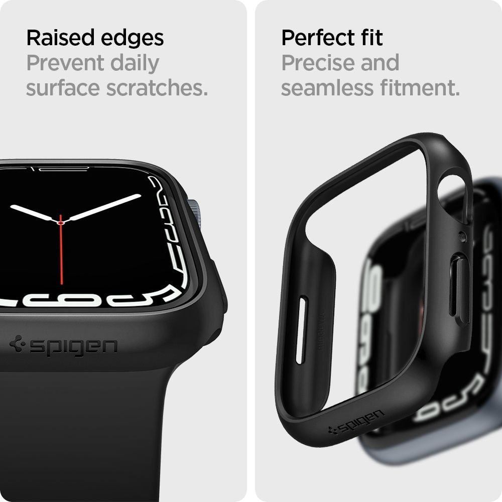 COQUE DE PROTECTION POUR APPLE WATCH 45 MM SPIGEN THIN FIT NOIRE