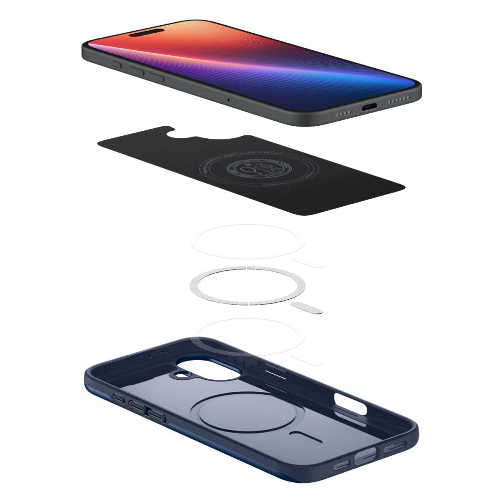 COQUE SPIGEN THIN FIT MAG MAGSAFE IPHONE 16 BLEU MARINE