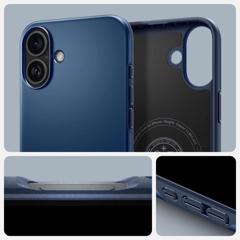 COQUE SPIGEN THIN FIT MAG MAGSAFE IPHONE 16 BLEU MARINE