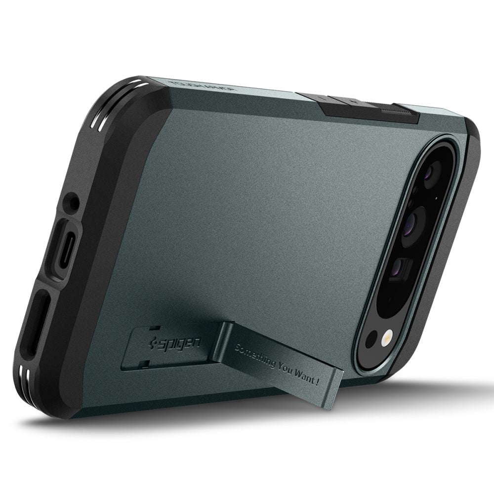 COQUE POUR GOOGLE PIXEL 9 PRO XL SPIGEN TOUGH ARMOR ABYSS GREEN