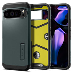 COQUE POUR GOOGLE PIXEL 9 PRO XL SPIGEN TOUGH ARMOR ABYSS GREEN