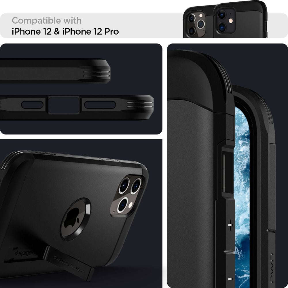 COQUE SPIGEN TOUGH ARMOR IPHONE 12/12 PRO NOIRE