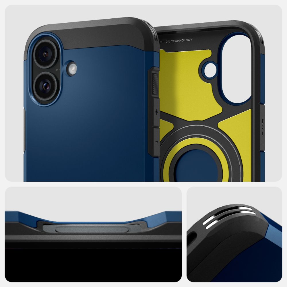 COQUE SPIGEN TOUGH ARMOR MAG MAGSAFE IPHONE 16 BLEU MARINE