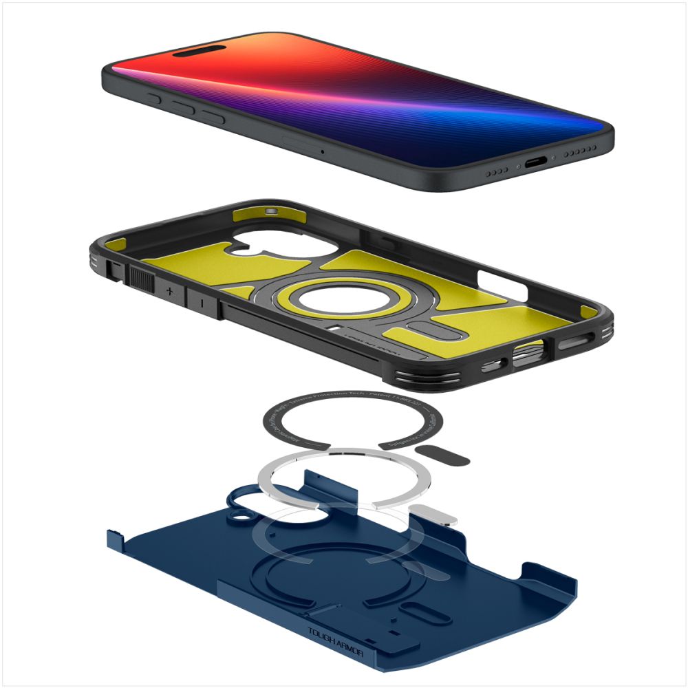 COQUE SPIGEN TOUGH ARMOR MAG MAGSAFE IPHONE 16 BLEU MARINE