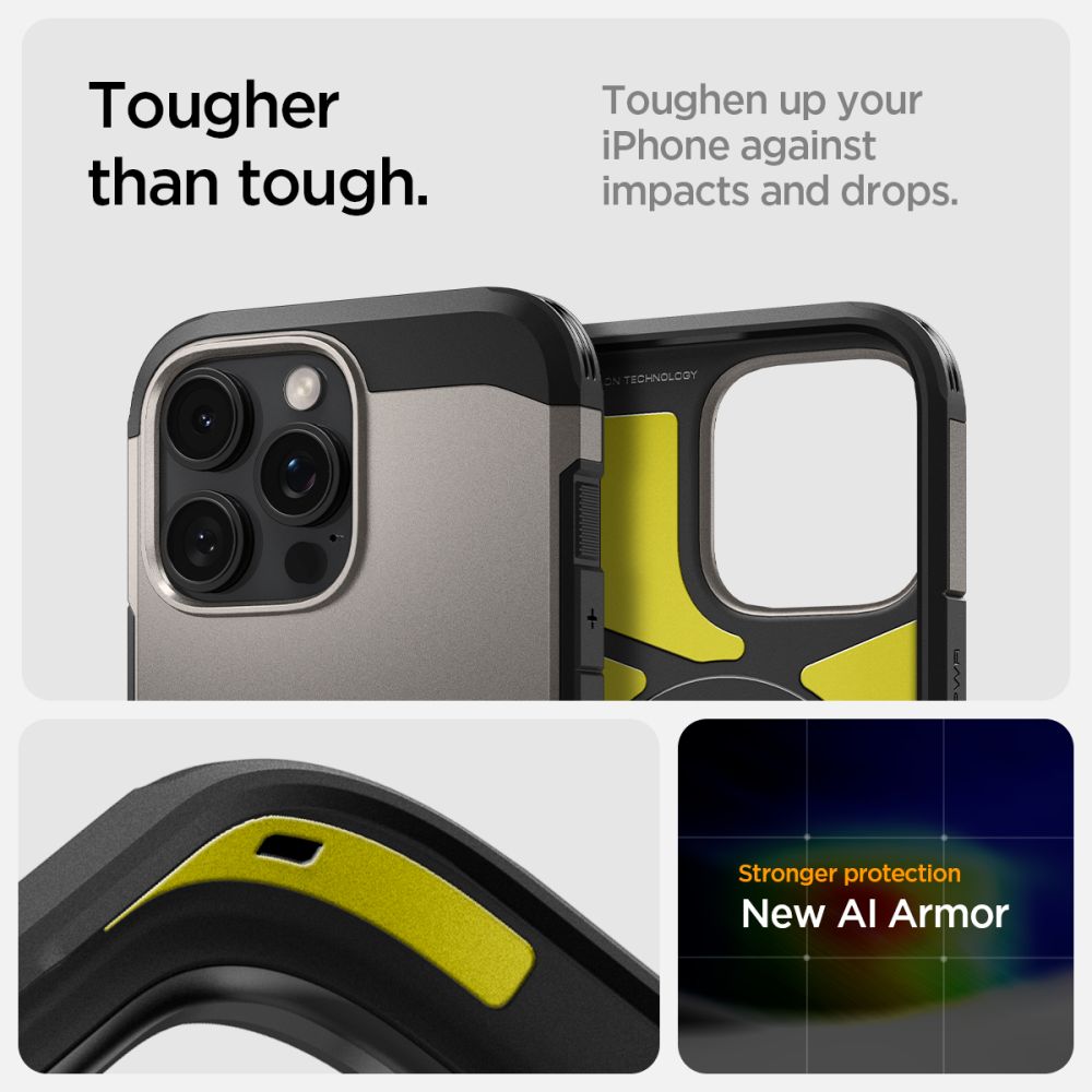 COQUE SPIGEN TOUGH ARMOR MAG MAGSAFE IPHONE 16 PRO MAX GUNMETAL