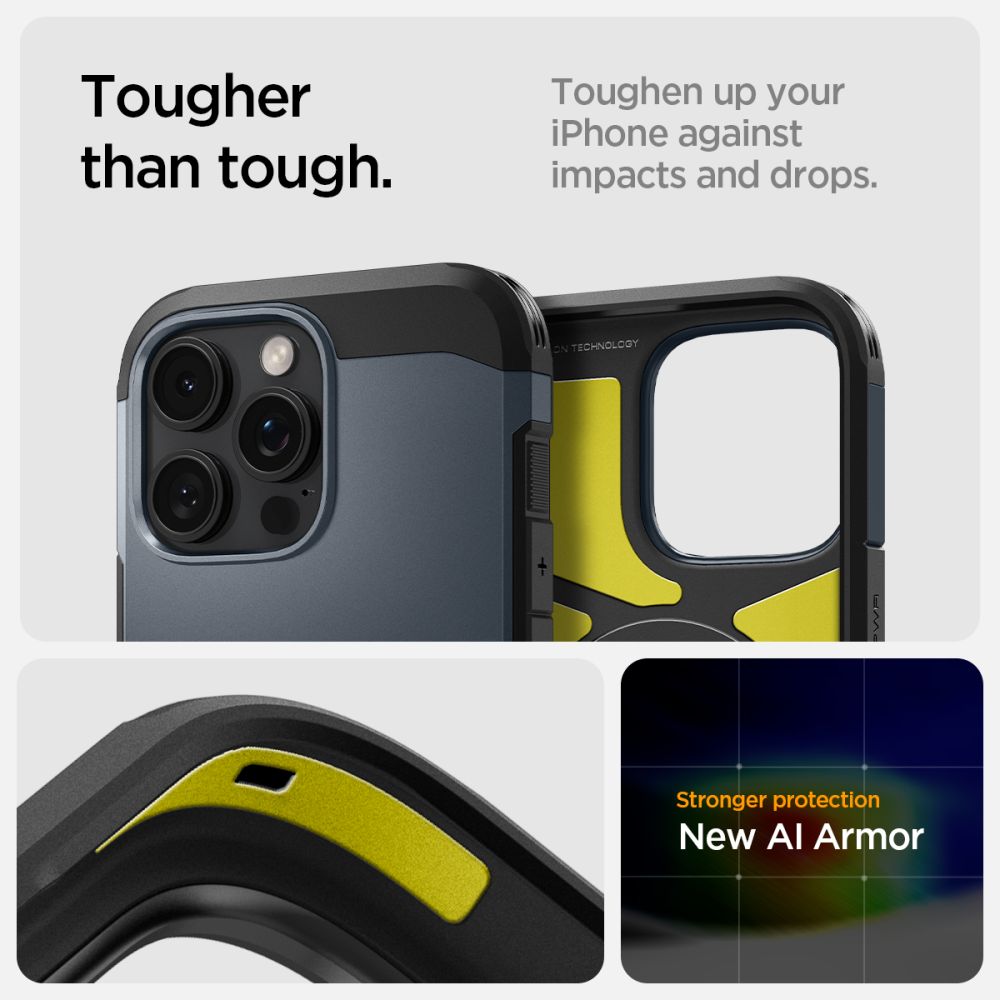 COQUE SPIGEN TOUGH ARMOR MAG MAGSAFE IPHONE 16 PRO MAX MÉTAL ARDOISE