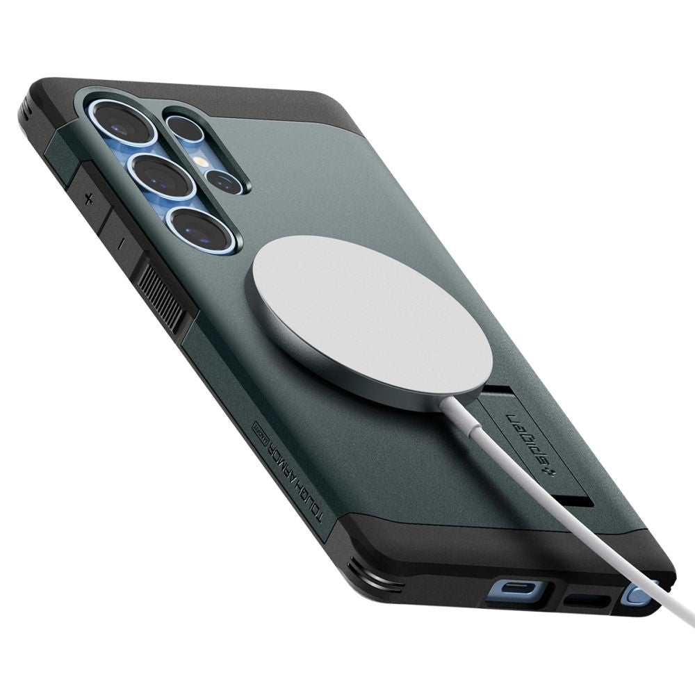 COQUE SPIGEN TOUGH ARMOR MAGSAFE GALAXY S25 ULTRA ABYSS GREEN