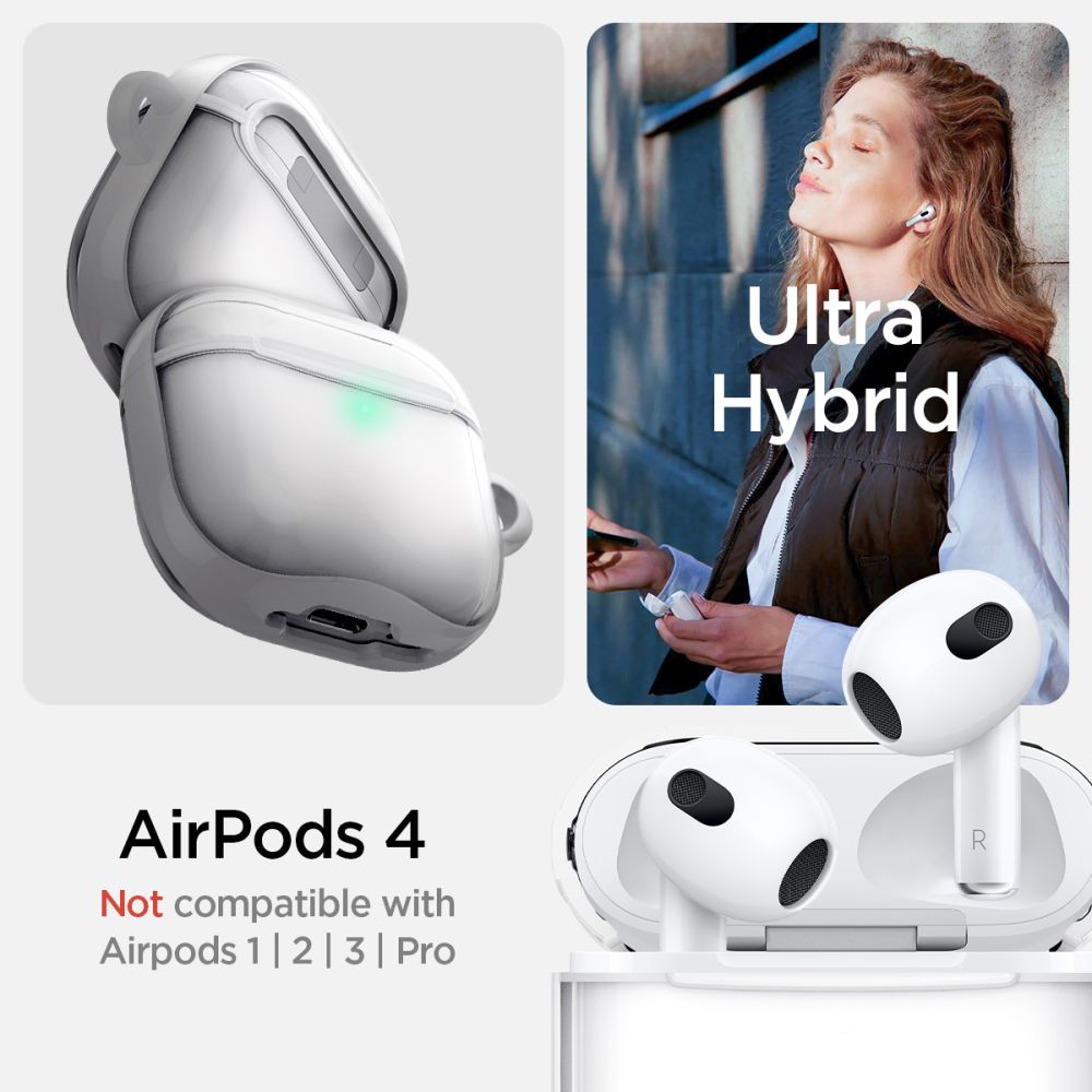 COQUE SPIGEN ULTRA HYBRID APPLE AIRPODS 4 JET WHITE