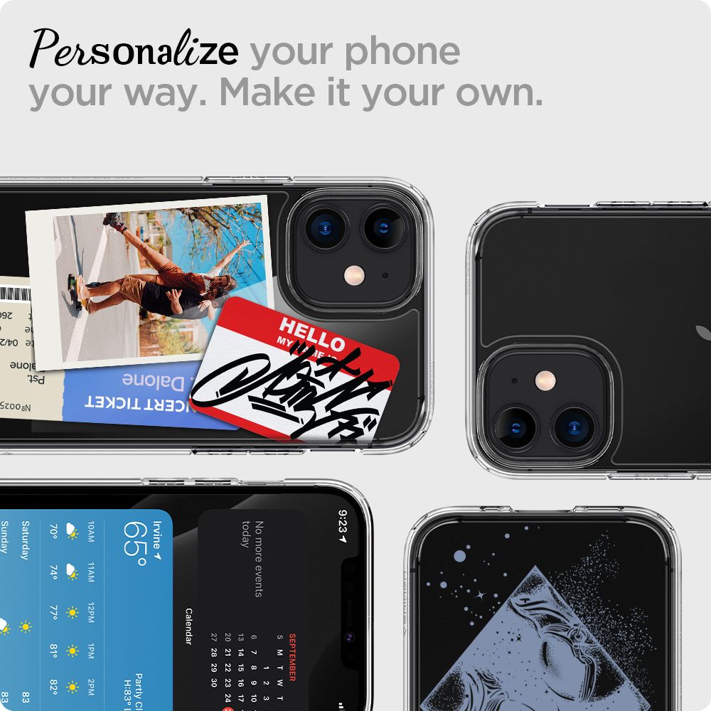 COQUE SPIGEN ULTRA HYBRID IPHONE 12 MINI CRYSTAL CLEAR