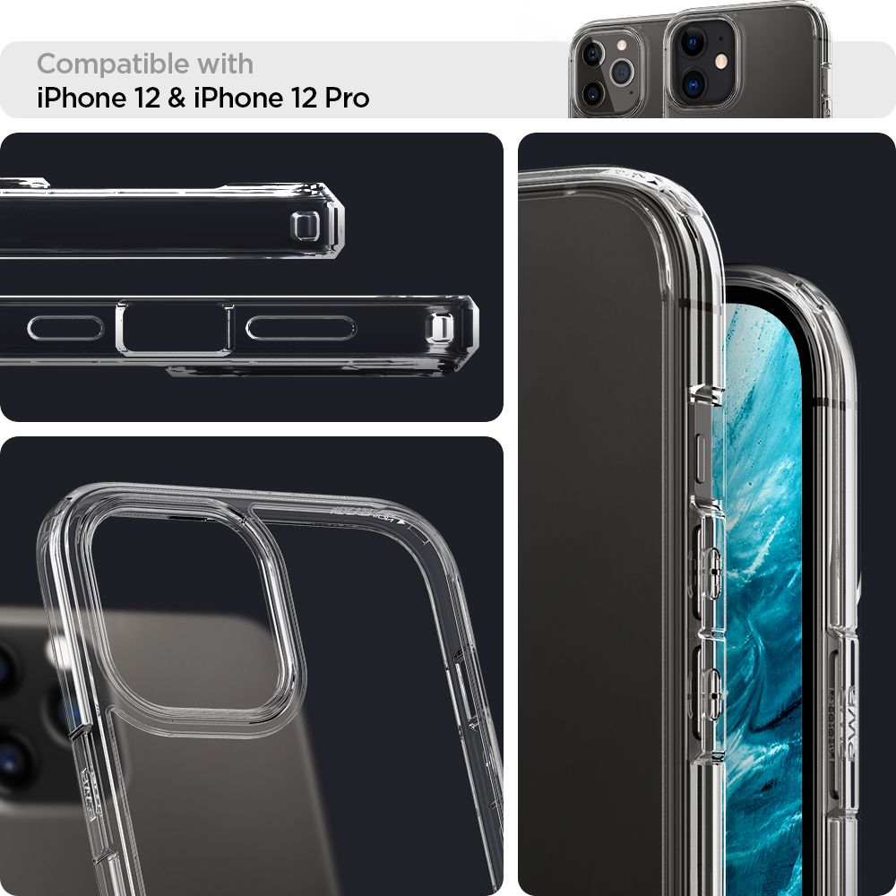 COQUE SPIGEN ULTRA HYBRID IPHONE 12/12 PRO CRYSTAL CLEAR