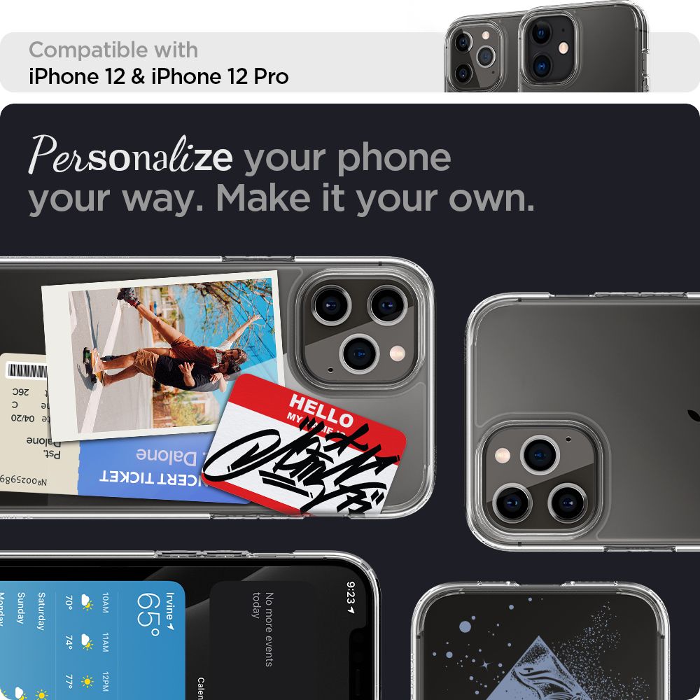 COQUE SPIGEN ULTRA HYBRID IPHONE 12/12 PRO CRYSTAL CLEAR