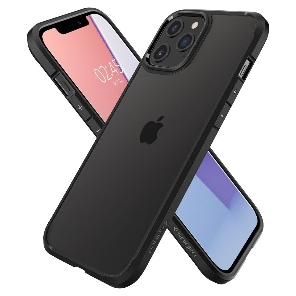 COQUE SPIGEN ULTRA HYBRID IPHONE 12/12 PRO NOIR MAT