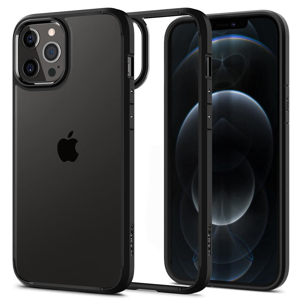 COQUE SPIGEN ULTRA HYBRID IPHONE 12/12 PRO NOIR MAT