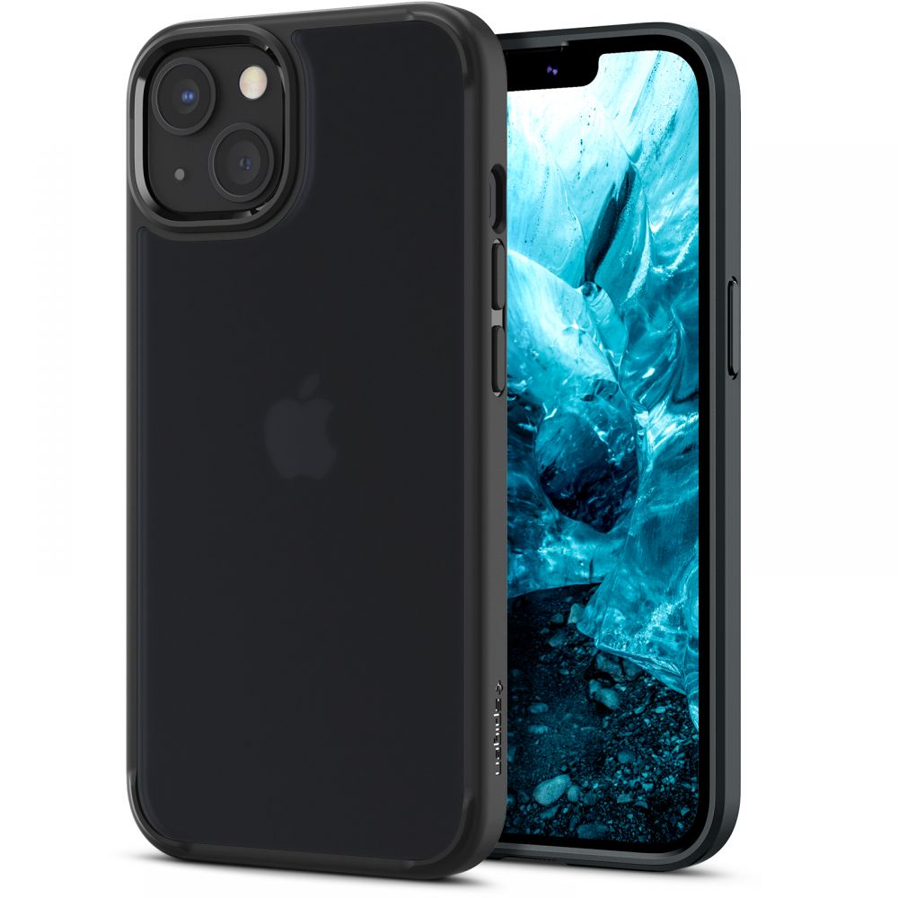 COQUE SPIGEN ULTRA HYBRID IPHONE 13 MAT NOIR FROSTÉ