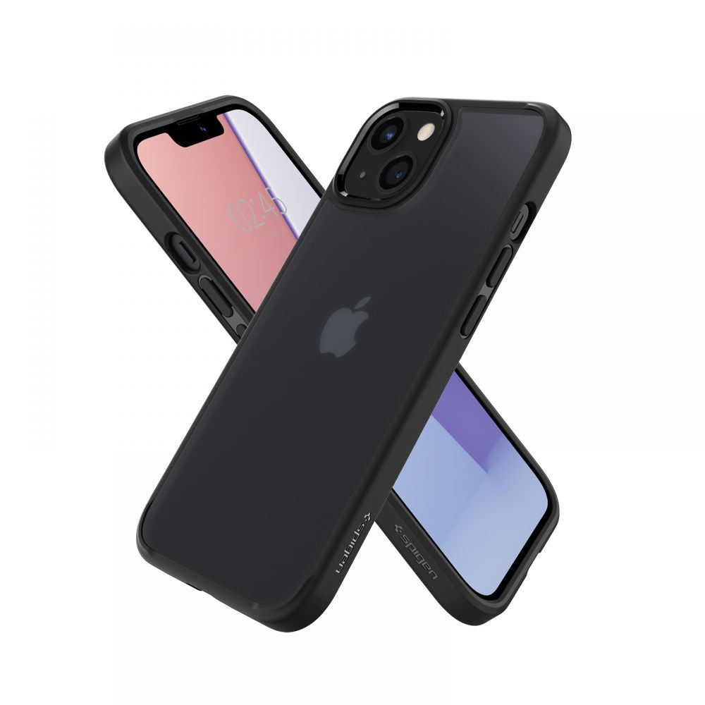 COQUE SPIGEN ULTRA HYBRID IPHONE 13 MAT NOIR FROSTÉ