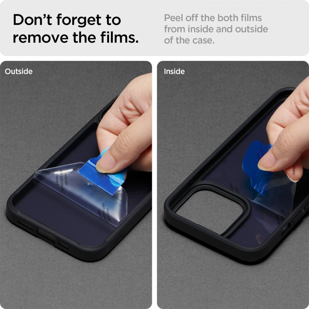 COQUE SPIGEN ULTRA HYBRID IPHONE 13 MAT NOIR FROSTÉ