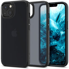 COQUE SPIGEN ULTRA HYBRID IPHONE 13 MAT NOIR FROSTÉ