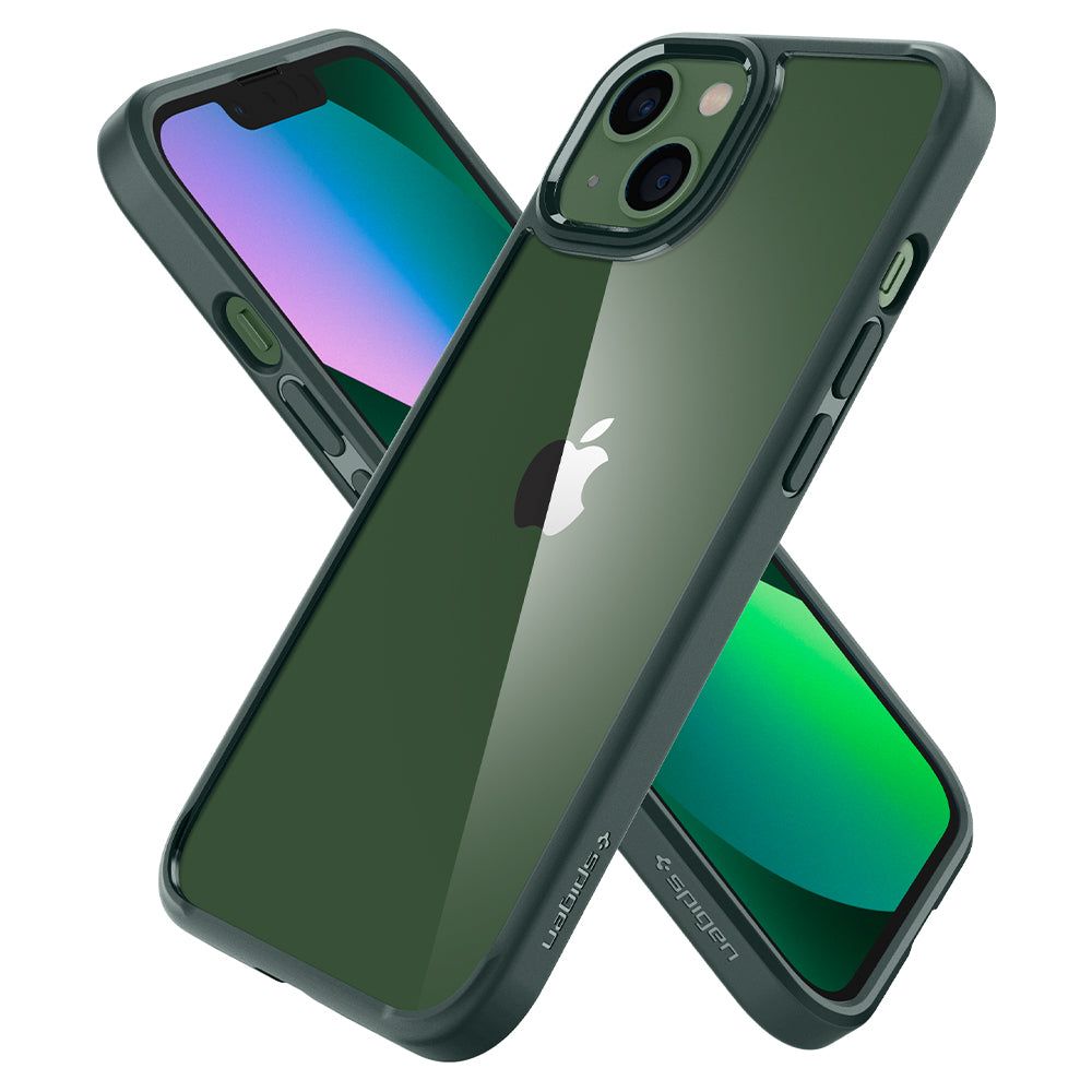 COQUE SPIGEN ULTRA HYBRID IPHONE 13 VERT MINUIT