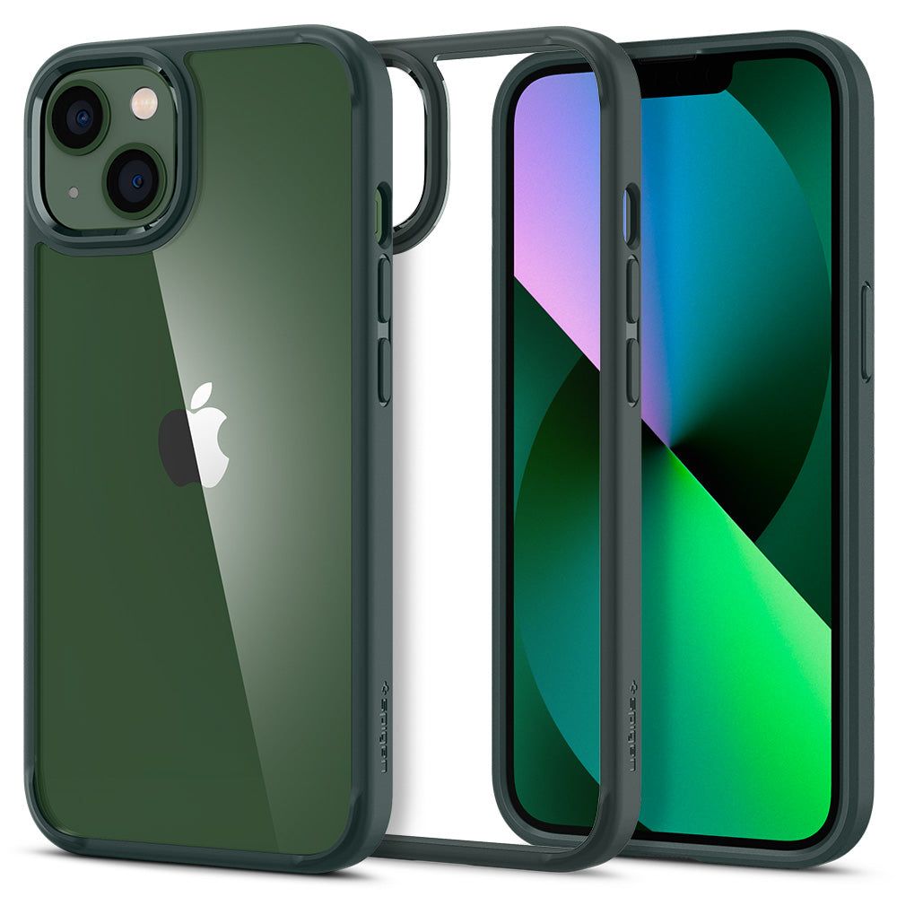 COQUE SPIGEN ULTRA HYBRID IPHONE 13 VERT MINUIT