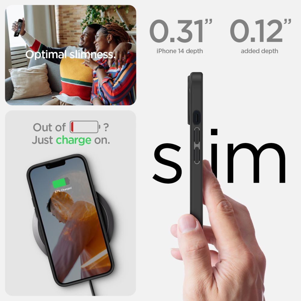 COQUE SPIGEN ULTRA HYBRID IPHONE 14 PLUS NOIR FROST