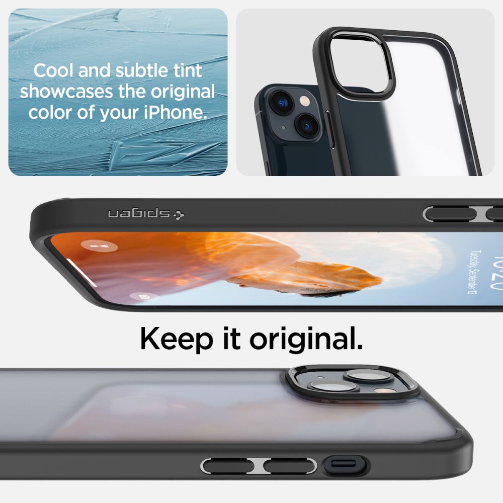 COQUE SPIGEN ULTRA HYBRID IPHONE 14 PLUS NOIR FROST