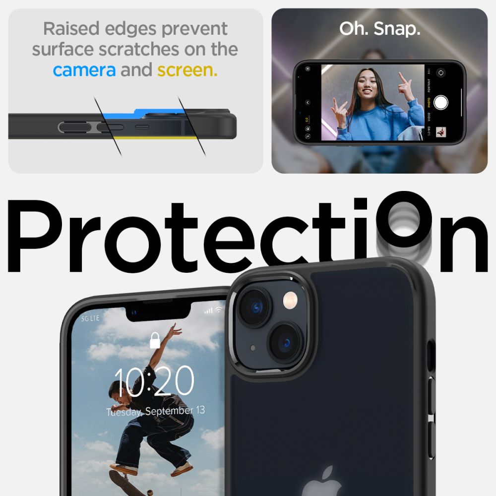 COQUE SPIGEN ULTRA HYBRID IPHONE 14 PLUS NOIR FROST