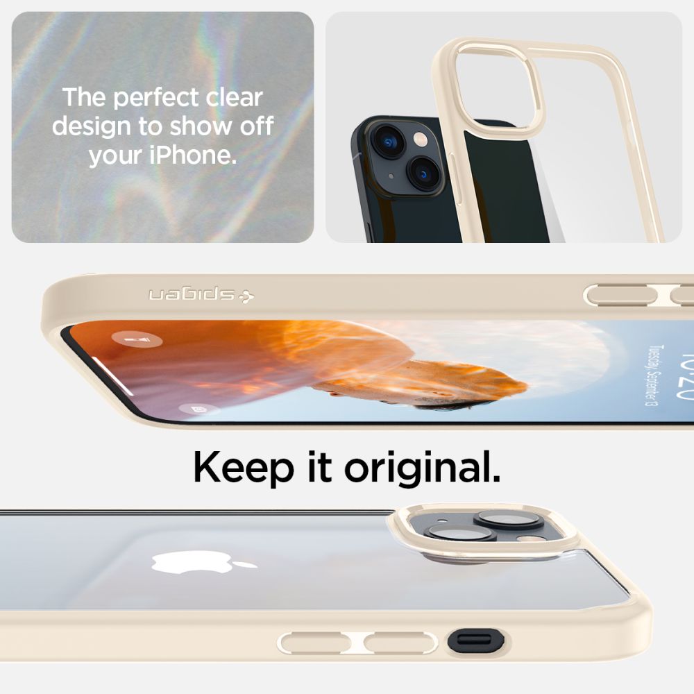 COQUE SPIGEN ULTRA HYBRID IPHONE 14 PLUS BEIGE SABLE