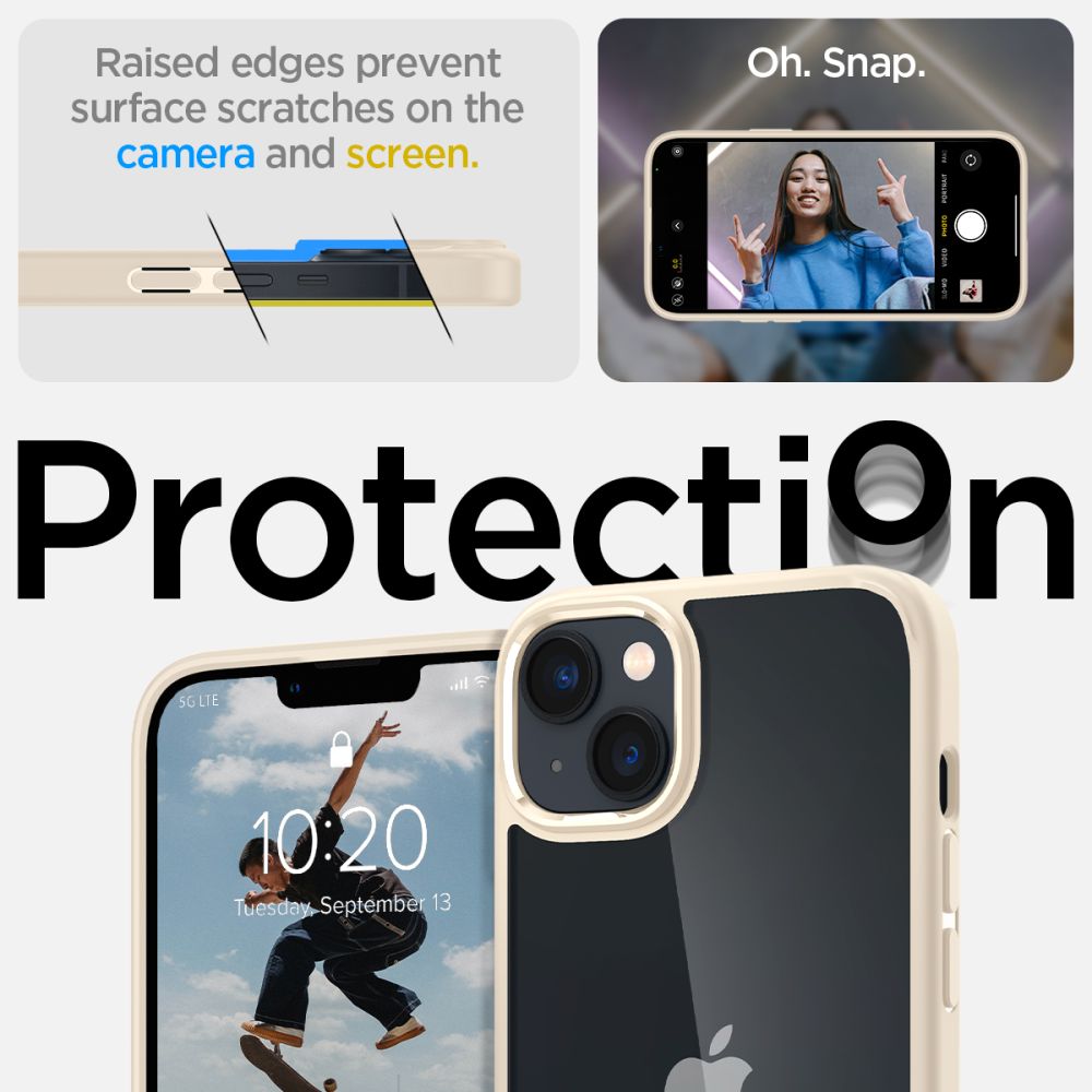 COQUE SPIGEN ULTRA HYBRID IPHONE 14 PLUS BEIGE SABLE