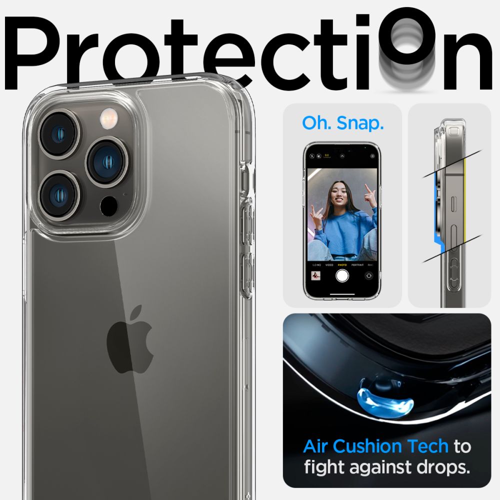 COQUE SPIGEN ULTRA HYBRID IPHONE 14 PRO MAX CRYSTAL CLEAR