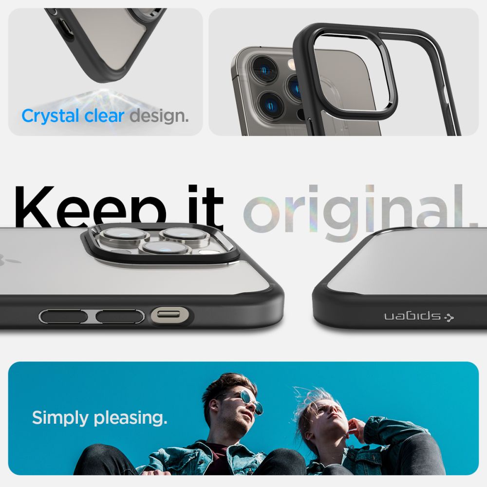 COQUE SPIGEN ULTRA HYBRID IPHONE 14 PRO MAX NOIR MATTE
