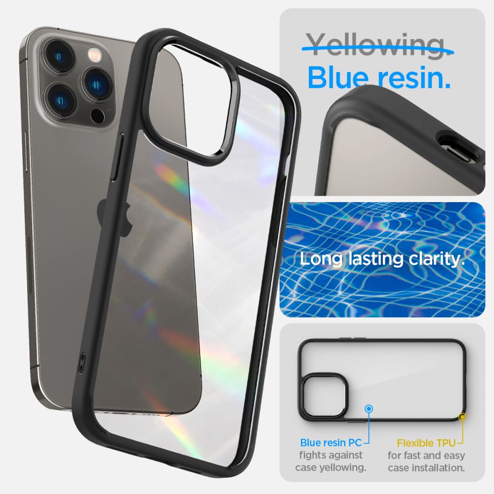 COQUE SPIGEN ULTRA HYBRID IPHONE 14 PRO MAX NOIR MATTE