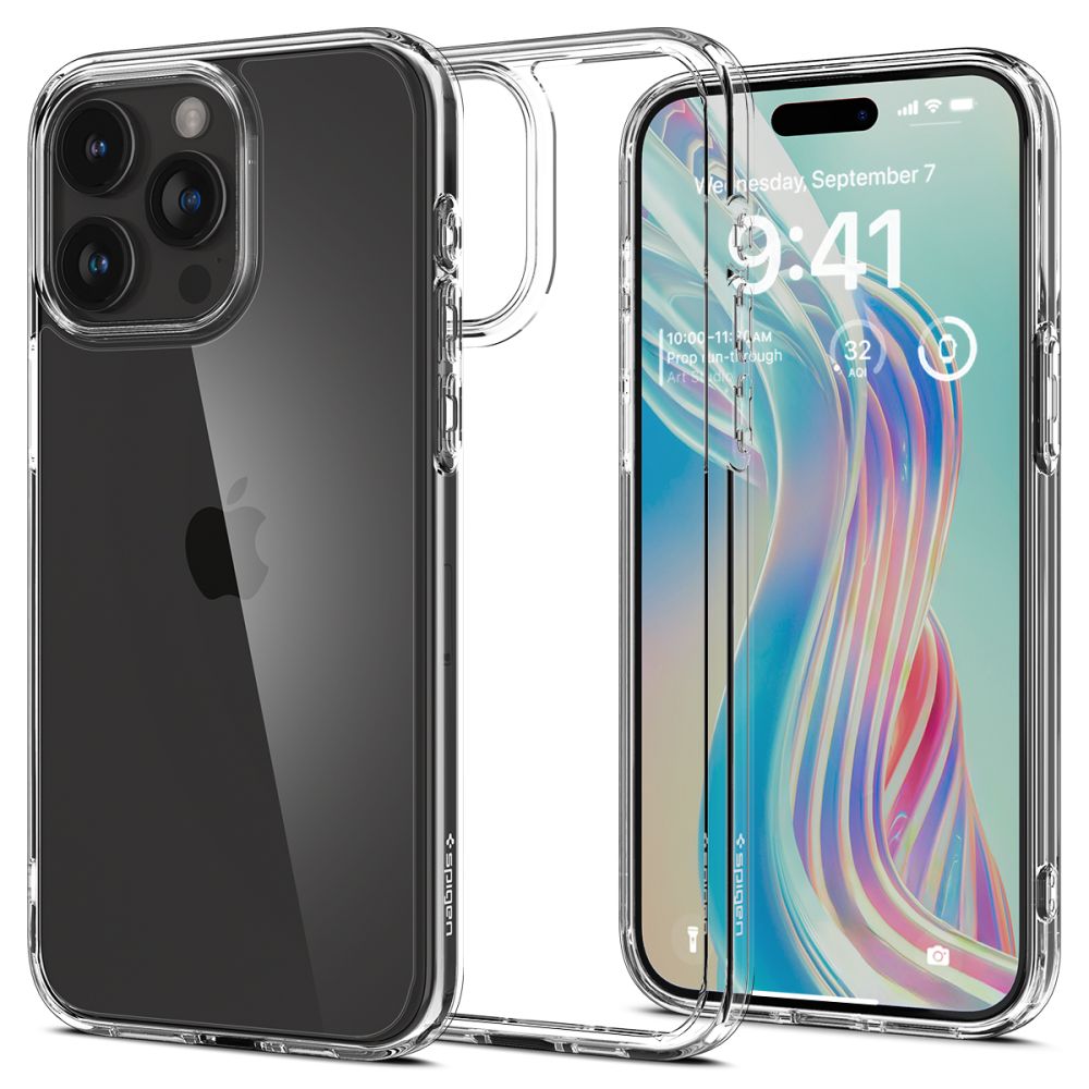 COQUE SPIGEN ULTRA HYBRID IPHONE 15 PRO MAX CRYSTAL CLEAR