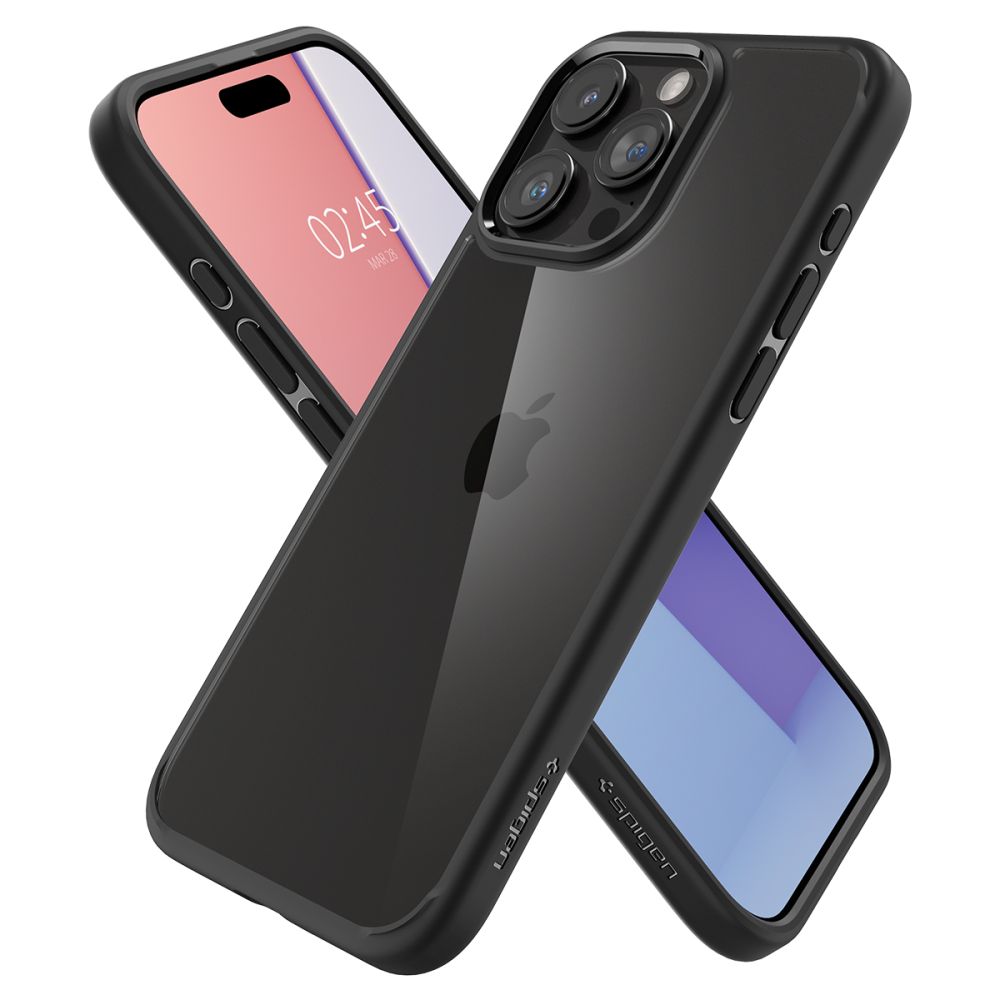 COQUE SPIGEN ULTRA HYBRID IPHONE 15 PRO MAX NOIR MATTE