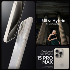 COQUE SPIGEN ULTRA HYBRID IPHONE 15 PRO MAX TITANE NATUREL