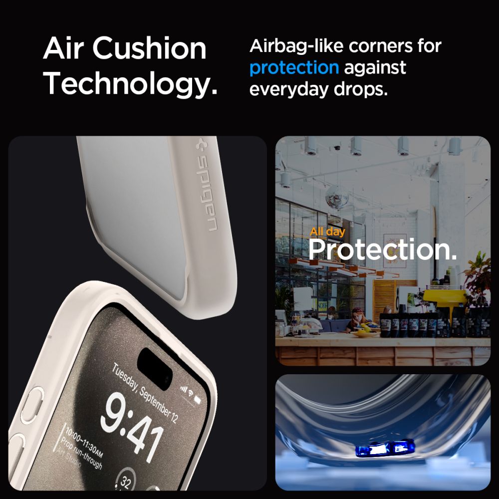 COQUE SPIGEN ULTRA HYBRID IPHONE 15 PRO MAX TITANE NATUREL