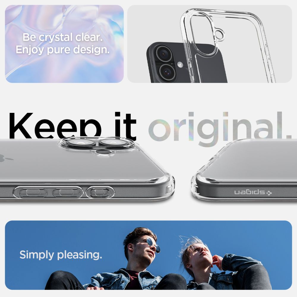 COQUE SPIGEN ULTRA HYBRID IPHONE 16 CRYSTAL CLEAR