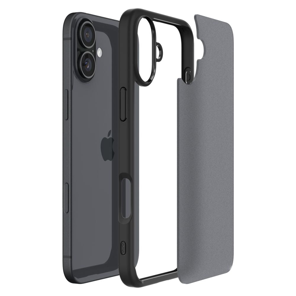 COQUE SPIGEN ULTRA HYBRID IPHONE 16 NOIR FROST