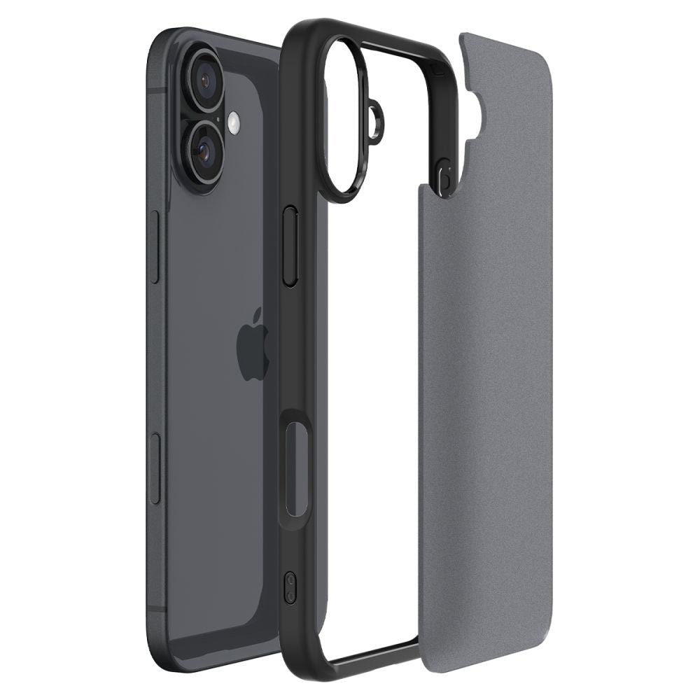 COQUE SPIGEN ULTRA HYBRID IPHONE 16 NOIR FROST